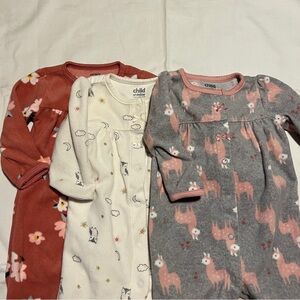 Carters/child of mine fluffy footie pajamas